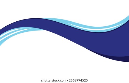 Fondo de onda azul Abstractas con curvas. ideal para presentaciones de negocios, Anuncios o Plantillas digitales.