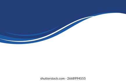Fondo de onda azul Abstractas con curvas. ideal para presentaciones de negocios, Anuncios o Plantillas digitales.
