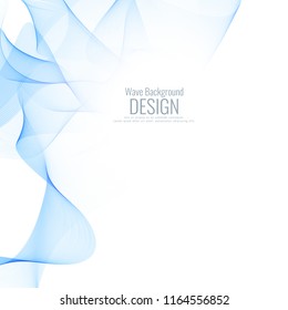 Abstract blue wave background design vector