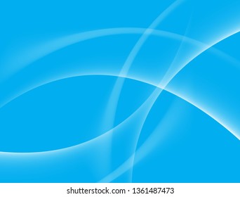 Abstract blue wave background design Soft illustration