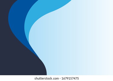 Diseño de fondo de onda azul abstracto con espacio vacío para vector de plantillas de texto