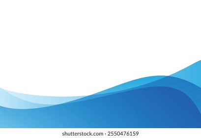 Plantilla de Vector de diseño de fondo de onda azul abstracto