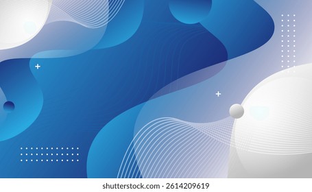Abstract Blue Wave Background Design