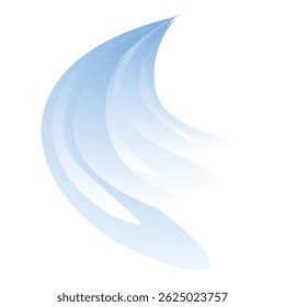 Abstract blue wave background design flowing in the wind