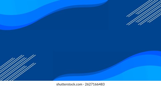 Abstract Blue Wave Background Design – Modern Vector Template