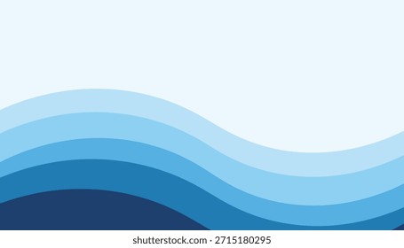 Diseño de fondo de onda azul abstracto