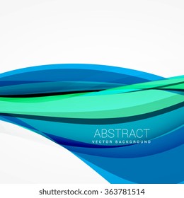abstract blue wave background design illustration