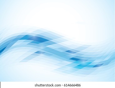 Abstract blue wave - background design.