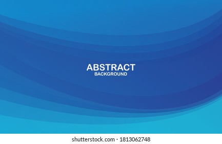 Abstract blue wave background. Dynamic shapes composition. Eps10 vector