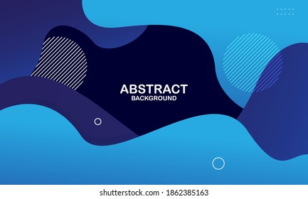 Abstract blue wave background. Dynamic shapes composition. Eps10 vector