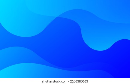 Abstract blue wave background. Dynamic shapes composition. Vector illustration