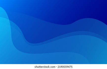 Abstract blue wave background. Dynamic shapes composition. Vector illustration