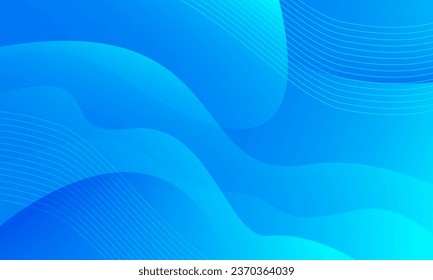 Abstract blue wave background. Dynamic shapes composition. Vector illustration