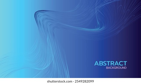 Fundo abstrato da onda azul. Um plano de fundo dinâmico e abstrato com linhas azuis giratórias criando uma sensação de movimento e energia.