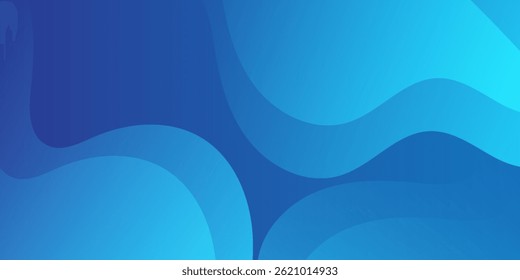 Abstract blue wave background. Dynamic shapes composition. Eps10 vector