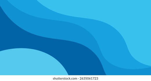 Abstract blue wave background. dynamic shape composition, subtle color gradations, suitable for your design templates such as poster, banner, Vector illustration eps10
