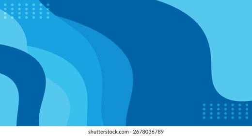 Abstract blue wave background. dynamic shape composition, subtle color gradations, suitable for your design templates such as poster, banner