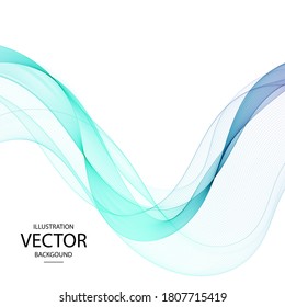 Abstract blue wave background. Eps 10
