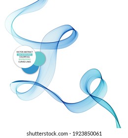 Abstract blue wave background. Eps 10