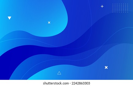 Abstract blue wave background. Eps10 vector