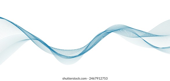 abstract blue wave background. eps10