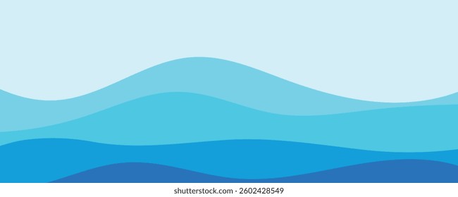 abstract blue wave background. eps10