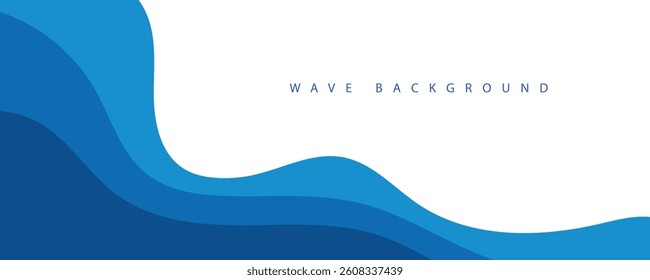 abstract blue wave background. eps10