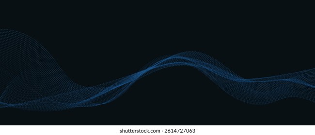 abstract blue wave background. eps10