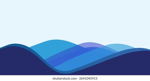 abstract blue wave background. eps10