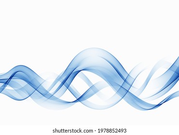 Abstract blue wave background Blue wave flow