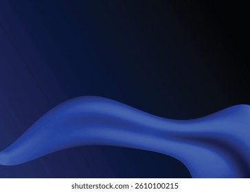 Abstract blue wave background with flowing line