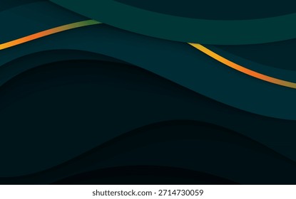 Abstract blue wave background with flowing lines and dynamic light design