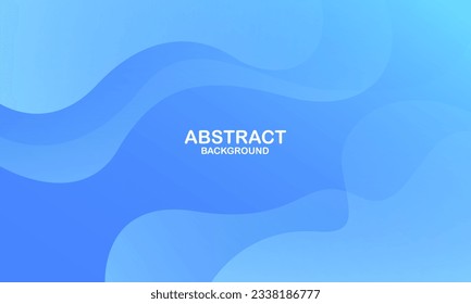 Abstract blue wave background. Fluid composition of shapes. Vector illustration