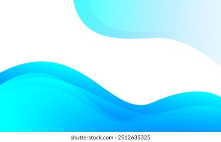 Abstract blue wave background. Fluid shapes composition. Vector illustration