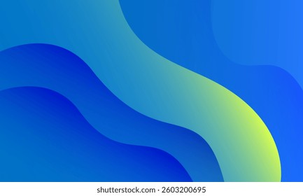 Abstract blue wave background. Fluid shapes composition. Vector illustration