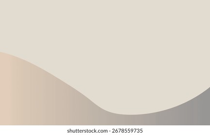 Fundo abstrato da onda azul com um padrão de curva futurista e linhas fluindo. Ilustração vetorial abstrata com folha de papel laranja e fundo de textura marrom