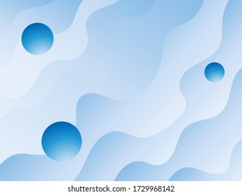 
abstract blue wave background with blue geometric shapes