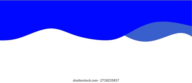 Abstract Blue Wave Background Header for Web Design and Social Media