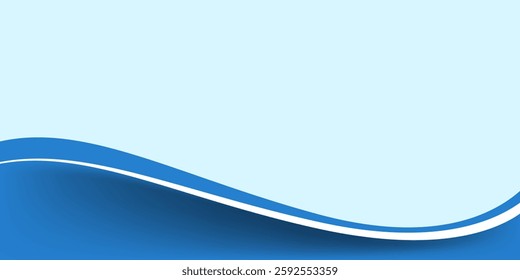 abstract blue blue wave background illustration, modern concept, Abstract blue smooth wave on a white background. Dynamic sound wave. Design element. Vector illustration.