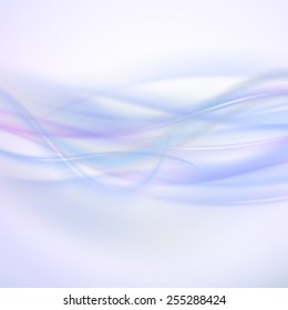 Abstract blue wave background, light vector design.