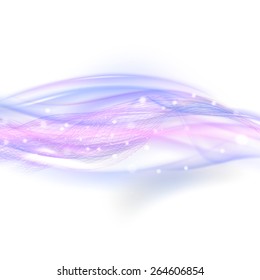 Abstract blue wave background, light vector design.