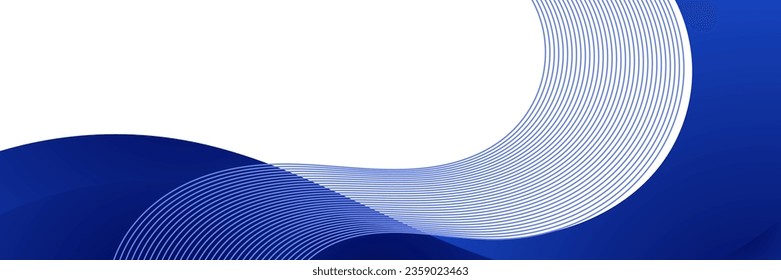 fondo de onda azul abstracto con líneas y área de espacio de copia