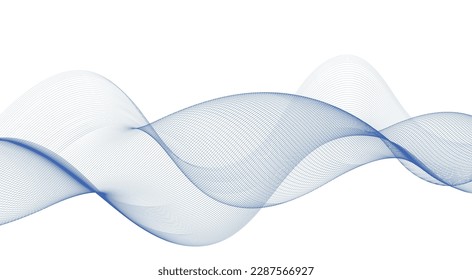 abstract blue wave background. Blue minimal round lines abstract background. Abstract blue wave lines pattern background
