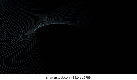fondo de onda azul abstracto. Fondo abstracto de líneas redondeadas mínimas azules. Fondo vectorial abstracto ondulado de línea delgada. Patrón de onda de curva sin fisuras. Plantilla de gráfico de rayas de líneas