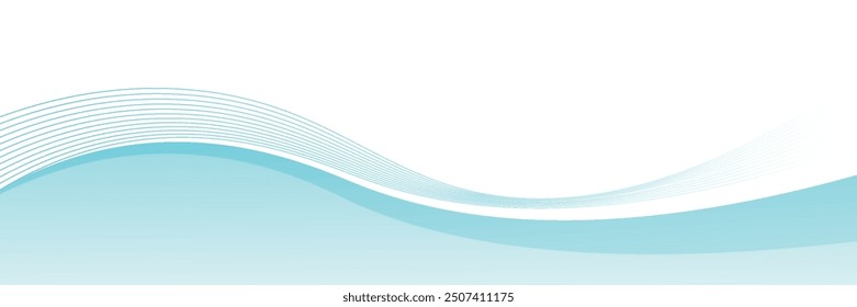 Abstract blue wave background, minimal wave design concept, vector illustration. for banner, banner.