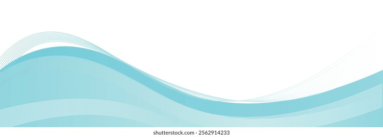 Abstract blue wave background, minimal wave design concept, vector illustration. for banner, banner.