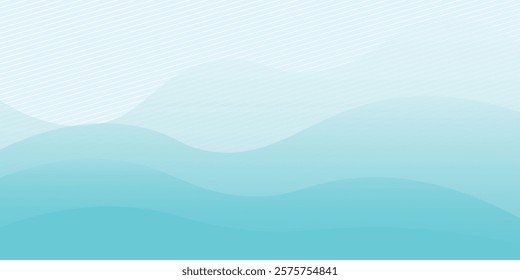 Abstract blue wave background, minimal wave design concept, vector illustration. for banner, banner.