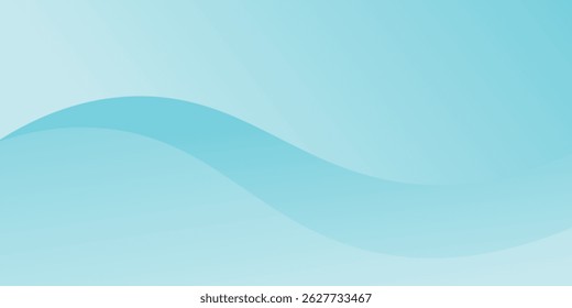Fundo de onda azul abstrato, conceito de design de onda mínima, ilustração vetorial.