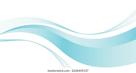 Abstract blue wave background, minimal wave design concept, vector illustration. for banner, banner.