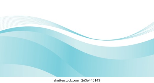 Abstract blue wave background, minimal wave design concept, vector illustration. for banner, banner.